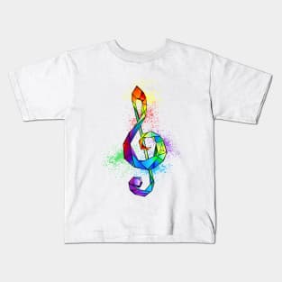 Rainbow Musical Key Kids T-Shirt